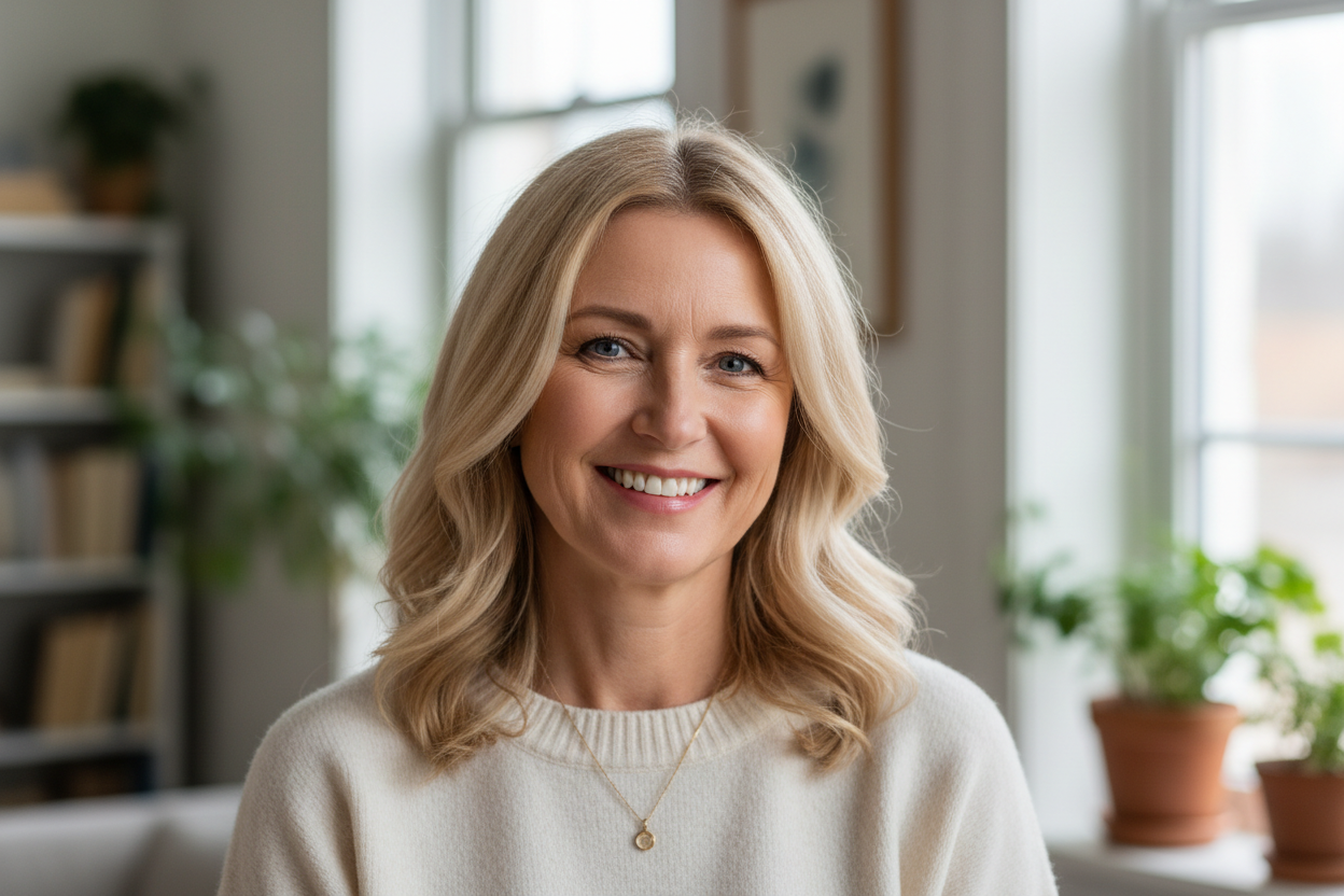 middle age blond woman